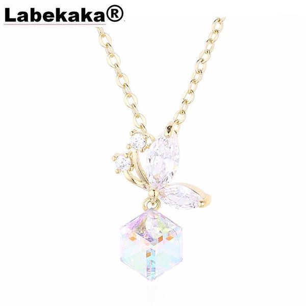 labekaka romantic crystal ab block pendant necklace women girl leisure jewelry gift1, Silver
labekaka romantic crystal ab block pendant necklace women girl leisure jewelry gift1, Silver