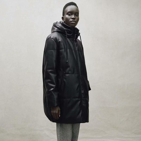 women's down & parkas winter women thick warm oversize faux leather hoodie zipper long jacket coat female outwear casual loose overcoa, Black
women's down & parkas winter women thick warm oversize faux leather hoodie zipper long jacket coat female outwear casual loose overcoa, Black
