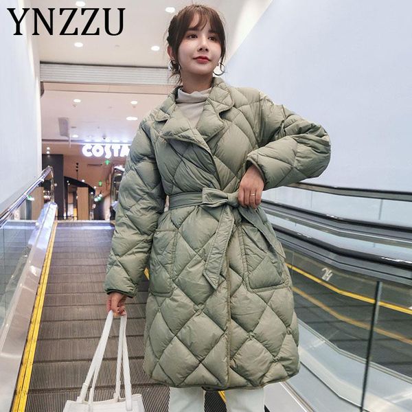 women's down & parkas ynzzu korean style 2021 winter jacket women solid mid-long ultra light white duck coat female outwears with sashe, Black
women's down & parkas ynzzu korean style 2021 winter jacket women solid mid-long ultra light white duck coat female outwears with sashe, Black