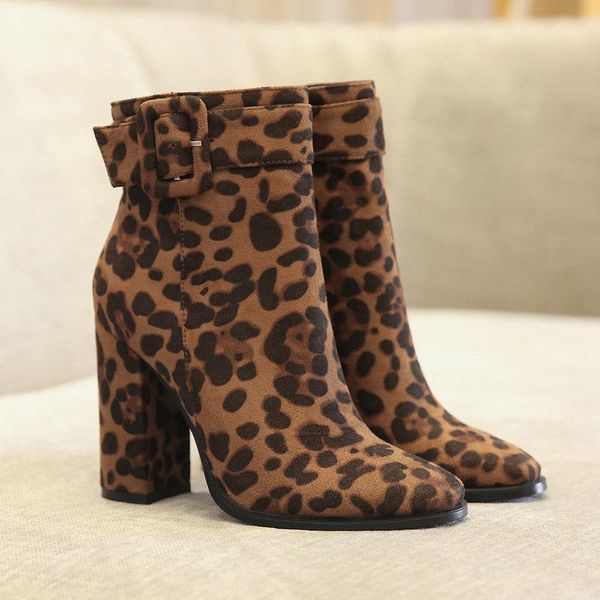 boots ankle woman fashion thick high heel short faux leopard buckle 2021 round toe brand winter ladies size 41 42 43, Black
boots ankle woman fashion thick high heel short faux leopard buckle 2021 round toe brand winter ladies size 41 42 43, Black