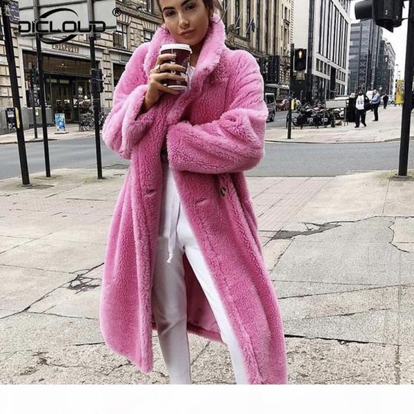 pink long teddy bear jacket coat women winter 2020 thick warm oversized chunky outerwear overcoat women faux lambswool fur coats t200915, Black
pink long teddy bear jacket coat women winter 2020 thick warm oversized chunky outerwear overcoat women faux lambswool fur coats t200915, Black