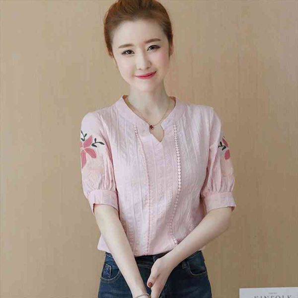 embroidery floral blusas short sleeve v-neck shirt summer casual women blouses female clothing dd2468, White
embroidery floral blusas short sleeve v-neck shirt summer casual women blouses female clothing dd2468, White