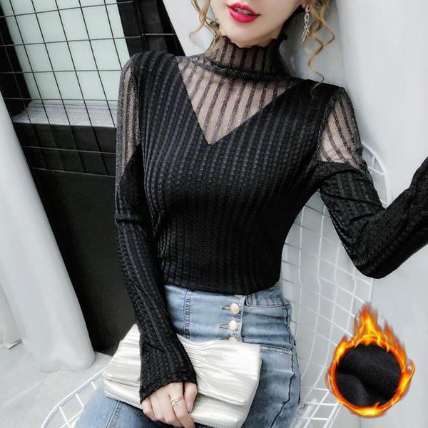 turtleneck add velvet 2020 fall winter female within unlined upper garment gauze temperament bright silk knitted blouse, White;black
turtleneck add velvet 2020 fall winter female within unlined upper garment gauze temperament bright silk knitted blouse, White;black