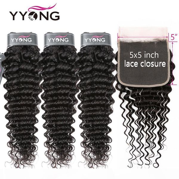 yyong 3 4 deep wave bundly wita 5x5 lace closury 8-30 inch peruvian remy human hair closure with bundles double strong weft, Black;brown
yyong 3 4 deep wave bundly wita 5x5 lace closury 8-30 inch peruvian remy human hair closure with bundles double strong weft, Black;brown