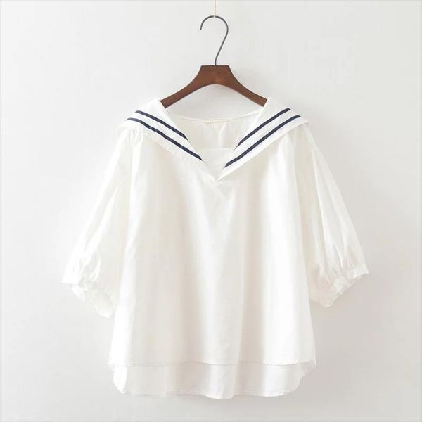 cs240 new arrival fashion girl blouse brief solid color sailor collar shirts summer preppy blouse, White
cs240 new arrival fashion girl blouse brief solid color sailor collar shirts summer preppy blouse, White