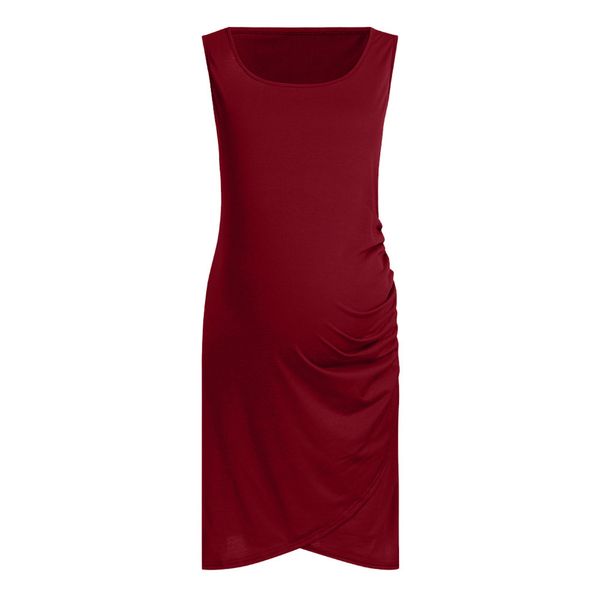 summer 2020 women's round neck sleeveless solid color irregular pregnant women's dress, White
summer 2020 women's round neck sleeveless solid color irregular pregnant women's dress, White
