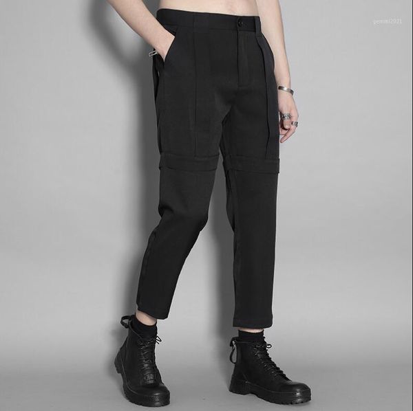 men's pants 2021 men's clothing hair stylist high street personalized webbing panel zipper cropped plus size costumes 27-461, Black
men's pants 2021 men's clothing hair stylist high street personalized webbing panel zipper cropped plus size costumes 27-461, Black