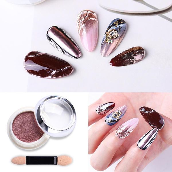 nail glitter 1 box metallic mirror powder with sponge stick metal effect gold chrome pigment art dust for manicure, Silver;gold
nail glitter 1 box metallic mirror powder with sponge stick metal effect gold chrome pigment art dust for manicure, Silver;gold