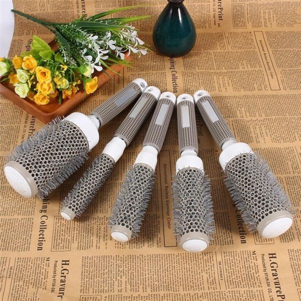 hair brushes ion brush nano thermal high temperature resistant round barrel comb salon hairdressing drying curling accessories, Silver
hair brushes ion brush nano thermal high temperature resistant round barrel comb salon hairdressing drying curling accessories, Silver