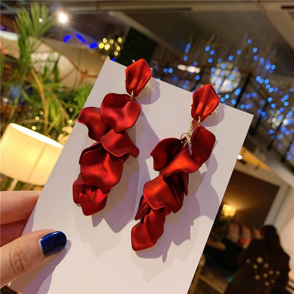 bohemian long flower resin earrings red statement bridal earrings rose petal dangle earring women jewelry exaggerated, Silver
bohemian long flower resin earrings red statement bridal earrings rose petal dangle earring women jewelry exaggerated, Silver