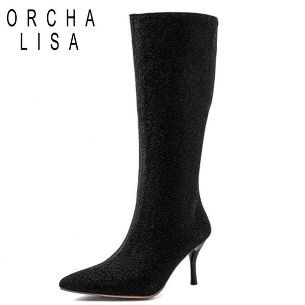 boots orcha lisa women knee pointed toe 8.5cm thin heels bling zip flock big size 32-47 party colorful stylish spring c2197, Black
boots orcha lisa women knee pointed toe 8.5cm thin heels bling zip flock big size 32-47 party colorful stylish spring c2197, Black