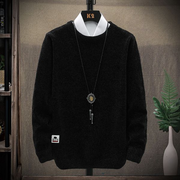 2021 new harajuku autumn men's knitted sweaters fit korean men pure pullovers women casual oversized sweater 8wwk, White;black
2021 new harajuku autumn men's knitted sweaters fit korean men pure pullovers women casual oversized sweater 8wwk, White;black