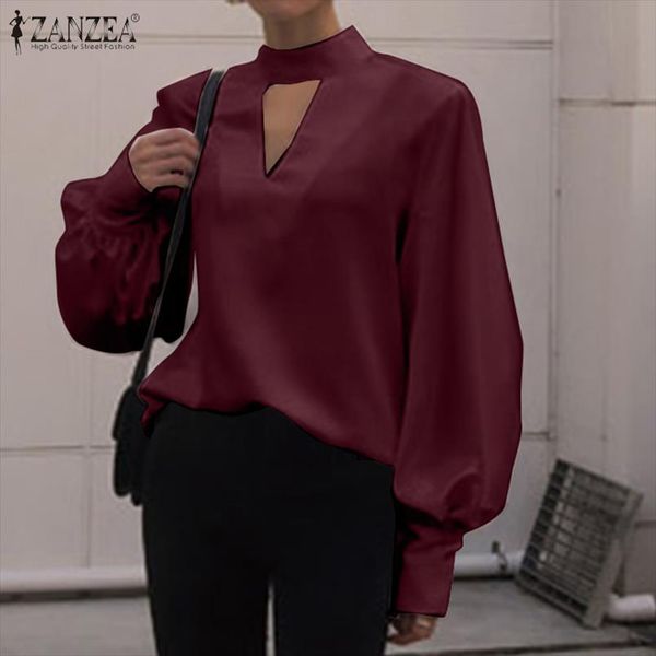womens hollow blouse 2020 zanzea fashion spring shirts casual puff sleeve female button work blusas plus size tunic 5xl, White
womens hollow blouse 2020 zanzea fashion spring shirts casual puff sleeve female button work blusas plus size tunic 5xl, White
