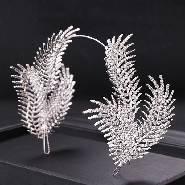 kmvexo new design feather diadem big crystal tiara wedding queen crown bride tiaras hair accessories for head jewelry y200424, Slivery;golden
kmvexo new design feather diadem big crystal tiara wedding queen crown bride tiaras hair accessories for head jewelry y200424, Slivery;golden