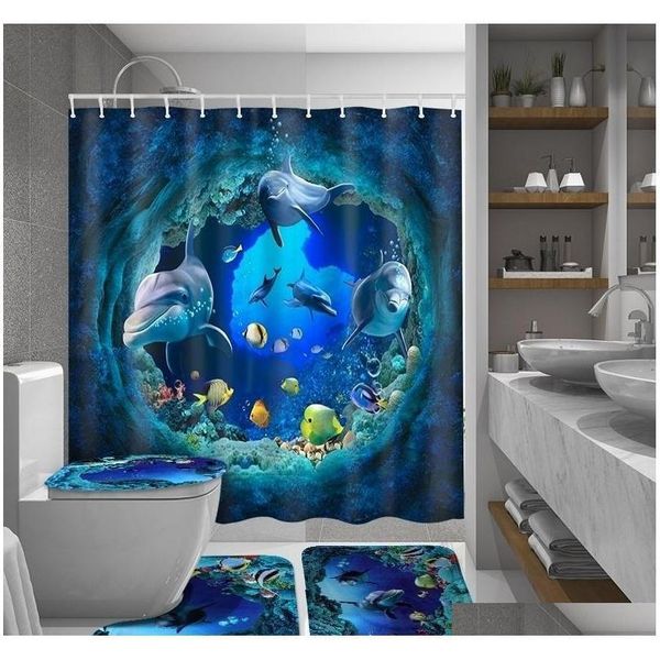 3pcs/set bathroom bath curtain sets creative shower curtain sea turtle printing durable waterproof toilet cover mat non-slip rug f4dit
3pcs/set bathroom bath curtain sets creative shower curtain sea turtle printing durable waterproof toilet cover mat non-slip rug f4dit