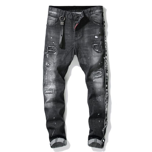 fashion jeans men's hole beaded jean hip-hop straight slim men black washed denim pants high street trousers, Blue
fashion jeans men's hole beaded jean hip-hop straight slim men black washed denim pants high street trousers, Blue