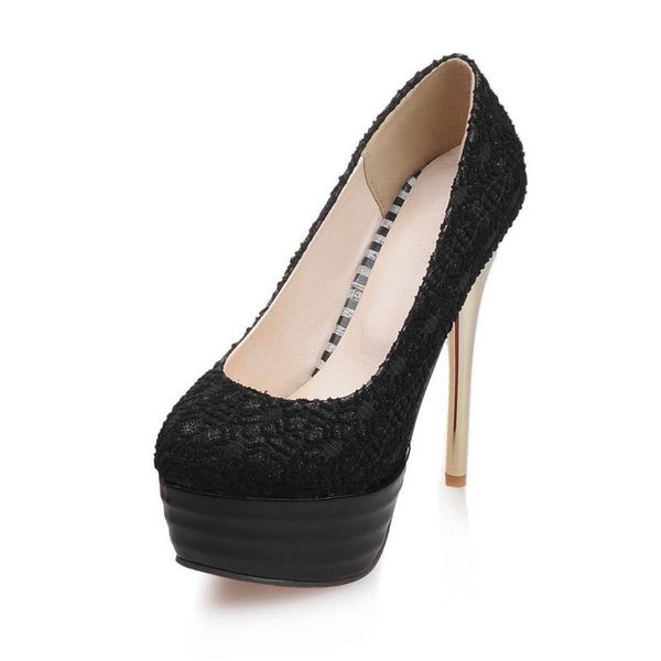 fashion 2020 platform wedding shoes woman thin high heels 13.5cm pumps wedding party women ladies shoes big size 31-44 8-6, Black
fashion 2020 platform wedding shoes woman thin high heels 13.5cm pumps wedding party women ladies shoes big size 31-44 8-6, Black
