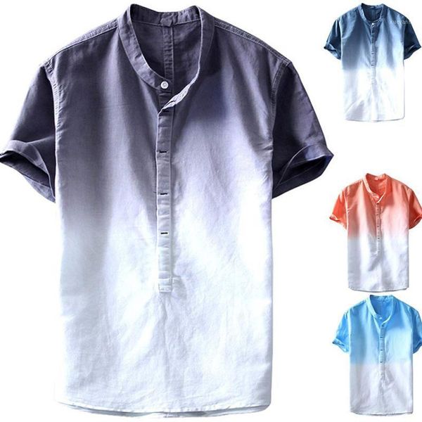 new summer gradual shirt men fashion gradient printing shirt short sleeve stylish for men clothes1, White;black
new summer gradual shirt men fashion gradient printing shirt short sleeve stylish for men clothes1, White;black