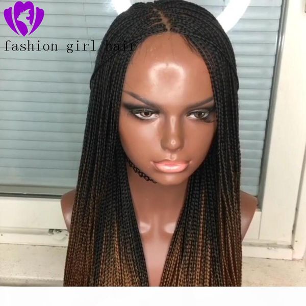 long braided box braids synthetic lace front wig heat resistant fiber hair ombre brown glueless lace wigs for women with baby hair, Black;brown
long braided box braids synthetic lace front wig heat resistant fiber hair ombre brown glueless lace wigs for women with baby hair, Black;brown
