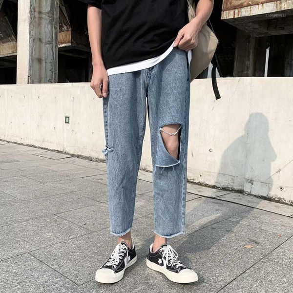 summer torn ripped jeans men's fashion washed retro casual hole jeans pants men streetwear loose hip hop denim trousers mens1, Blue
summer torn ripped jeans men's fashion washed retro casual hole jeans pants men streetwear loose hip hop denim trousers mens1, Blue