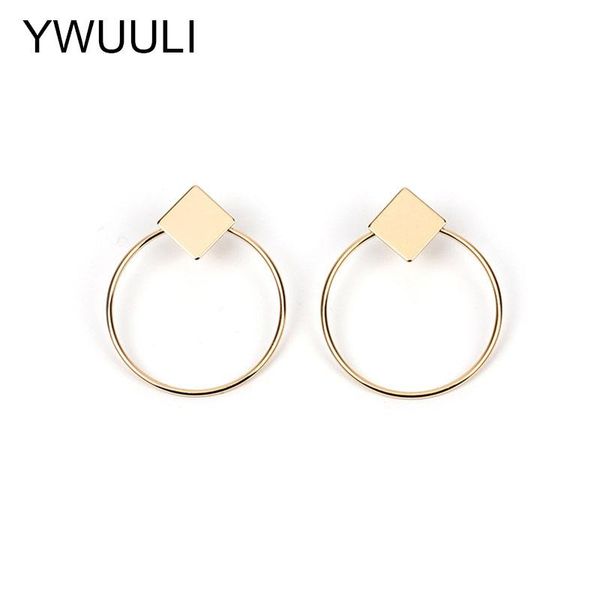 hoop & huggie simple trendy aros geometric square earrings for women big round circle pendant brincos fashion jewelry ry175, Golden;silver
hoop & huggie simple trendy aros geometric square earrings for women big round circle pendant brincos fashion jewelry ry175, Golden;silver