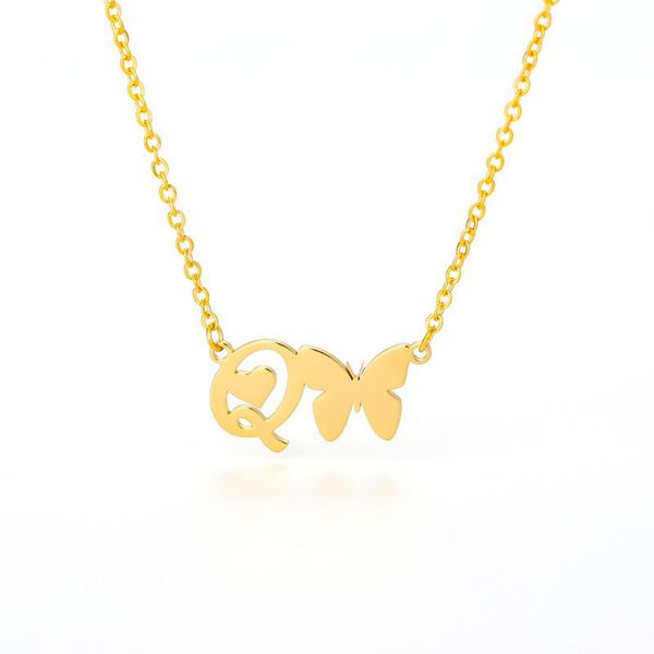 initials butterfly necklace for women boho stainless steel choker a z alphabet pendant necklace gold chain jewelry 2020 collare wmtpyy, Silver
initials butterfly necklace for women boho stainless steel choker a z alphabet pendant necklace gold chain jewelry 2020 collare wmtpyy, Silver