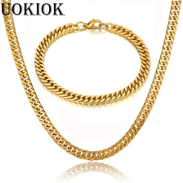 dropshipping mens boys cuban link chain & bracelet set male gold color stainless steel hip hop necklace chain jewelry sets, Silver
dropshipping mens boys cuban link chain & bracelet set male gold color stainless steel hip hop necklace chain jewelry sets, Silver
