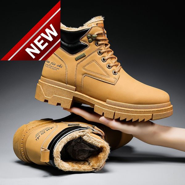 2021 autumn new british men's fashion travel high trend lace up martin boots, Black
2021 autumn new british men's fashion travel high trend lace up martin boots, Black