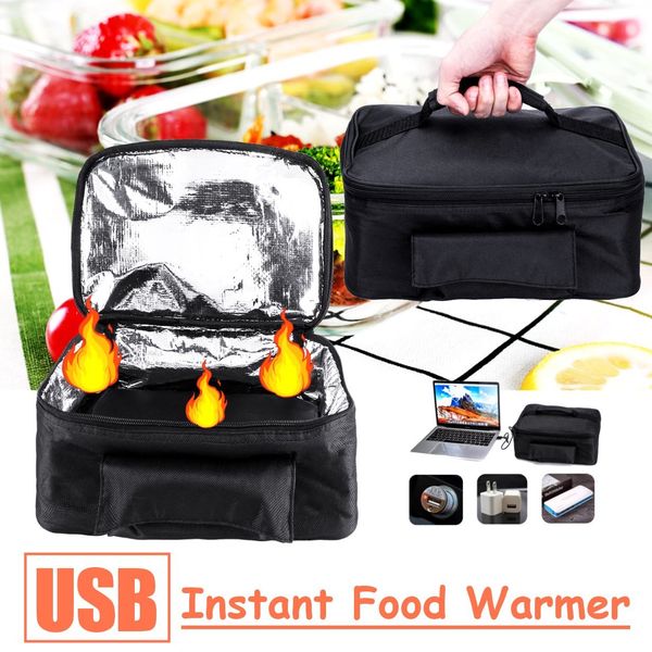 5v usb mini portable car electric oven food picnic camping dinner tote bag pe alloy heating lunch box office c0125
5v usb mini portable car electric oven food picnic camping dinner tote bag pe alloy heating lunch box office c0125