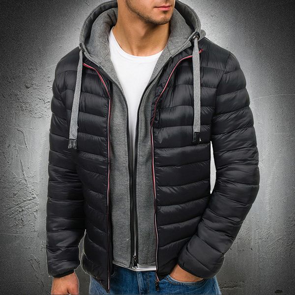 men's coats parka casual warm street with hood cotton quilted puffer jacket outwear fashion, Black
men's coats parka casual warm street with hood cotton quilted puffer jacket outwear fashion, Black