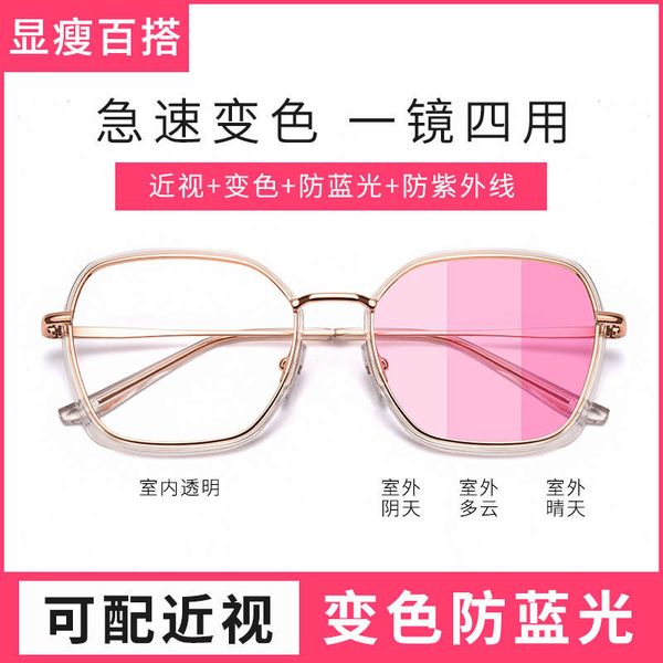eye protection sunglasses automatic psensitive color changing glasses anti ultraviolet eyes female mesh red big frame, Black
eye protection sunglasses automatic psensitive color changing glasses anti ultraviolet eyes female mesh red big frame, Black