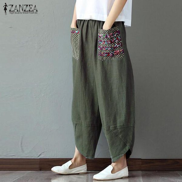 vintage linen pants zanzea 2020 women's trousers elastic waist palazzo female patchwork wide leg pantalon plus size harem pants, Black;white
vintage linen pants zanzea 2020 women's trousers elastic waist palazzo female patchwork wide leg pantalon plus size harem pants, Black;white