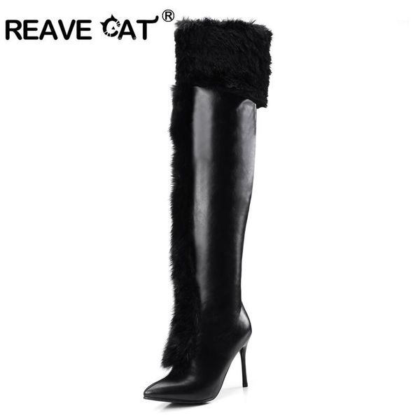 reave cat winter long boots for woman super high thin heels pu+fur feminina bota velvet pointed toe sapatos mujer zipper a2021, Black
reave cat winter long boots for woman super high thin heels pu+fur feminina bota velvet pointed toe sapatos mujer zipper a2021, Black