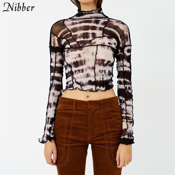 nibber spring summer black mesh patchwork crop women long sleeves backless t-shirt fashion vintage stretch tees y200422, White
nibber spring summer black mesh patchwork crop women long sleeves backless t-shirt fashion vintage stretch tees y200422, White