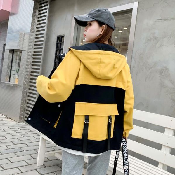 2021 spring autumn style college women wild femme jacket splitting big pockets long sleeve with hood outerwear p1271 lxvb, Black;brown
2021 spring autumn style college women wild femme jacket splitting big pockets long sleeve with hood outerwear p1271 lxvb, Black;brown