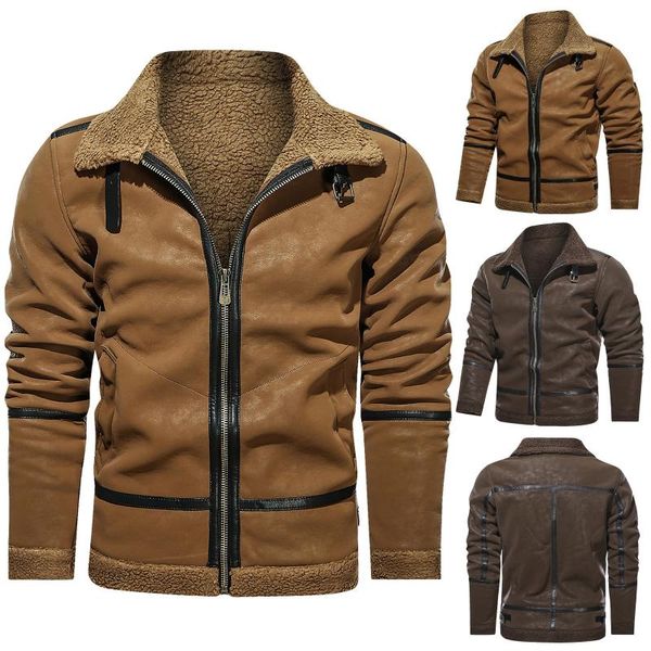 winter men's jacketsautumn autumn vintage turn-down collar solid imitation leather coat fashion male men coat overcoat new, Black;brown
winter men's jacketsautumn autumn vintage turn-down collar solid imitation leather coat fashion male men coat overcoat new, Black;brown