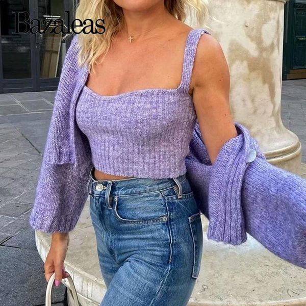 bazaleas vintage knitted cardigan and camis fashion purple women's sweater cute pull femme clothes single button kardigan, White
bazaleas vintage knitted cardigan and camis fashion purple women's sweater cute pull femme clothes single button kardigan, White