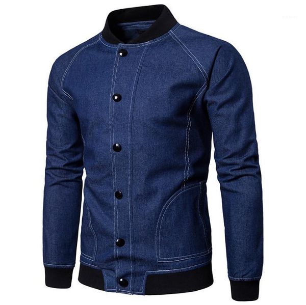 2021 new mens denim jacket single breasted slim fit stand coats cowboy jacket fashion male jeans jackets1, Black;brown
2021 new mens denim jacket single breasted slim fit stand coats cowboy jacket fashion male jeans jackets1, Black;brown