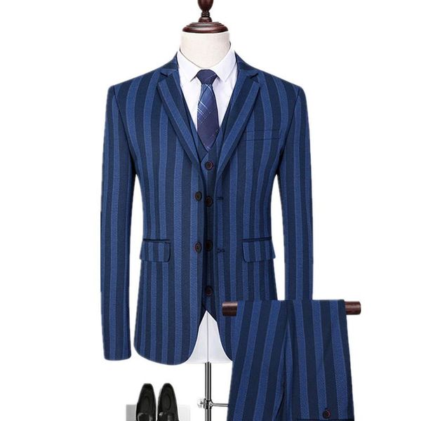 men's suits & blazers autumn business casual vertical stripes 3 pieces / male two button jacker coat trousers pants vest waistcoat, White;black
men's suits & blazers autumn business casual vertical stripes 3 pieces / male two button jacker coat trousers pants vest waistcoat, White;black