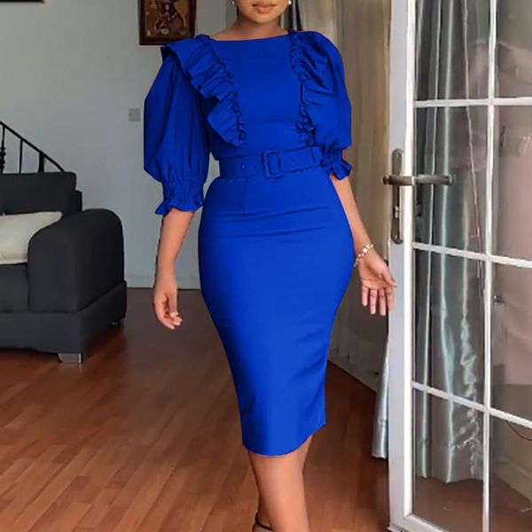 vintage solid color pencil dress bodycon women fashion large size african female half length sleeves belt party vestidos new, White;black
vintage solid color pencil dress bodycon women fashion large size african female half length sleeves belt party vestidos new, White;black