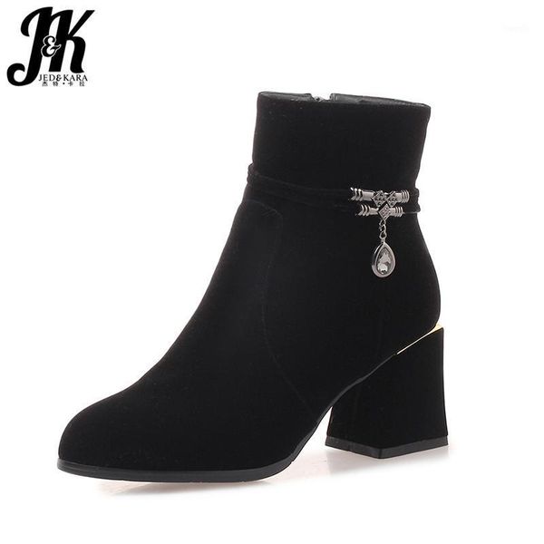 boots jk winter high heels ankle women crystal round toe flock short plush footwear female bootie casual shoes 20211, Black
boots jk winter high heels ankle women crystal round toe flock short plush footwear female bootie casual shoes 20211, Black