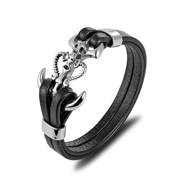 mkendn punk men jewelry black genuine anchor leather bracelet skull stainless steel magnetic clasp fashion bangles sqcnjk
mkendn punk men jewelry black genuine anchor leather bracelet skull stainless steel magnetic clasp fashion bangles sqcnjk