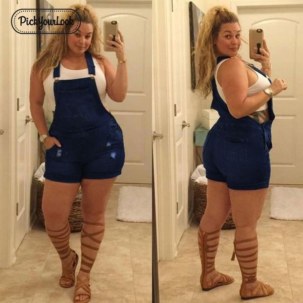 pickyourlook plus size women jumpsuit overalls summer denim blue pocket female rompers playsuit fashion belted ladies overalls y200422, Black;white
pickyourlook plus size women jumpsuit overalls summer denim blue pocket female rompers playsuit fashion belted ladies overalls y200422, Black;white