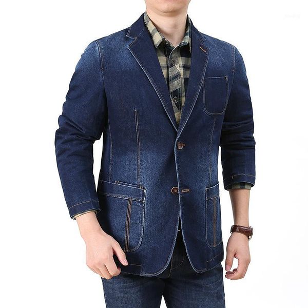 2020 cotton men denim suit jacket single breasted pocket blue casual street autumn male outwear slim man cowboy blazer masculino1, White;black
2020 cotton men denim suit jacket single breasted pocket blue casual street autumn male outwear slim man cowboy blazer masculino1, White;black