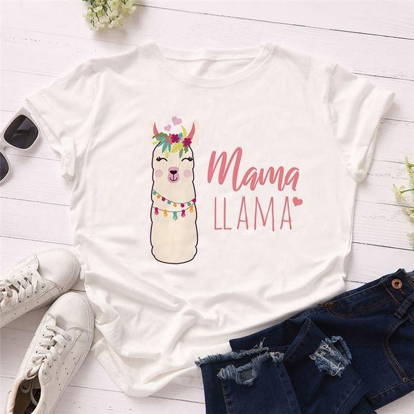 new arrive short sleeve women t shirt mama llama love mother's clothes graphic tees femme harajuku cartoon camisas mujer, White
new arrive short sleeve women t shirt mama llama love mother's clothes graphic tees femme harajuku cartoon camisas mujer, White