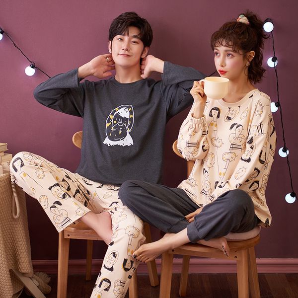 couple pajamas sets family pijama lover long full sleeve pajama suit night suit men women casual pyjamas home clothing q1216, Black;white
couple pajamas sets family pijama lover long full sleeve pajama suit night suit men women casual pyjamas home clothing q1216, Black;white