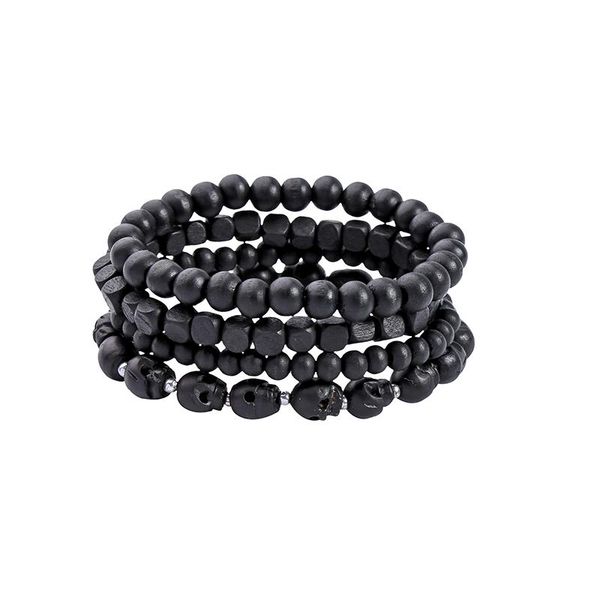 charm bracelets fashion jewelry punk black natural wood beads bracelet for women men wrist ornament skull & bangle accessories, Golden;silver
charm bracelets fashion jewelry punk black natural wood beads bracelet for women men wrist ornament skull & bangle accessories, Golden;silver