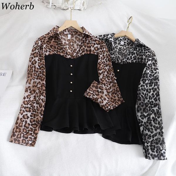 woherb women retro contrast color patchwork blouse long sleeve leopard shirts female korean office casual stylish blusas1, White
woherb women retro contrast color patchwork blouse long sleeve leopard shirts female korean office casual stylish blusas1, White