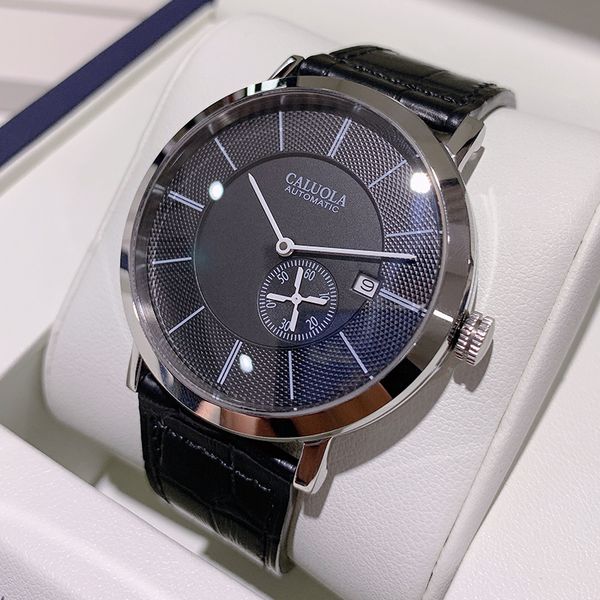 caluola automatic mechanical watch mens watch simple mens watch waterproof leather belt trendy fashion men, Slivery;brown
caluola automatic mechanical watch mens watch simple mens watch waterproof leather belt trendy fashion men, Slivery;brown