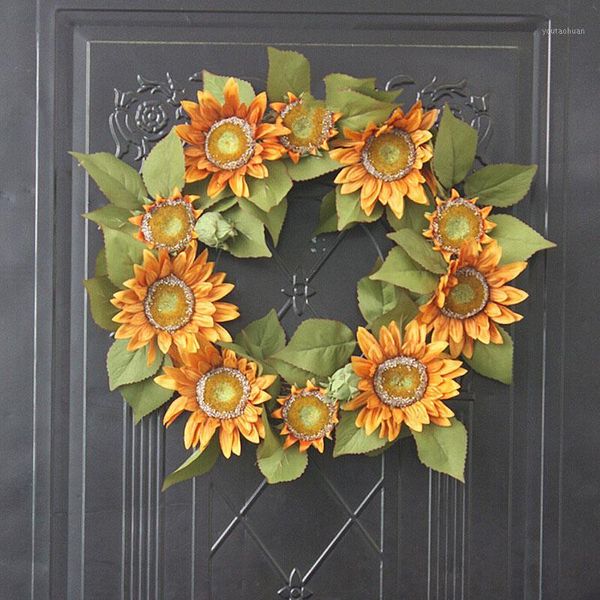 decorative flowers & wreaths 45cm simulation sunflower wreath home door wall decoration fake flower festival party diy pography props1
decorative flowers & wreaths 45cm simulation sunflower wreath home door wall decoration fake flower festival party diy pography props1